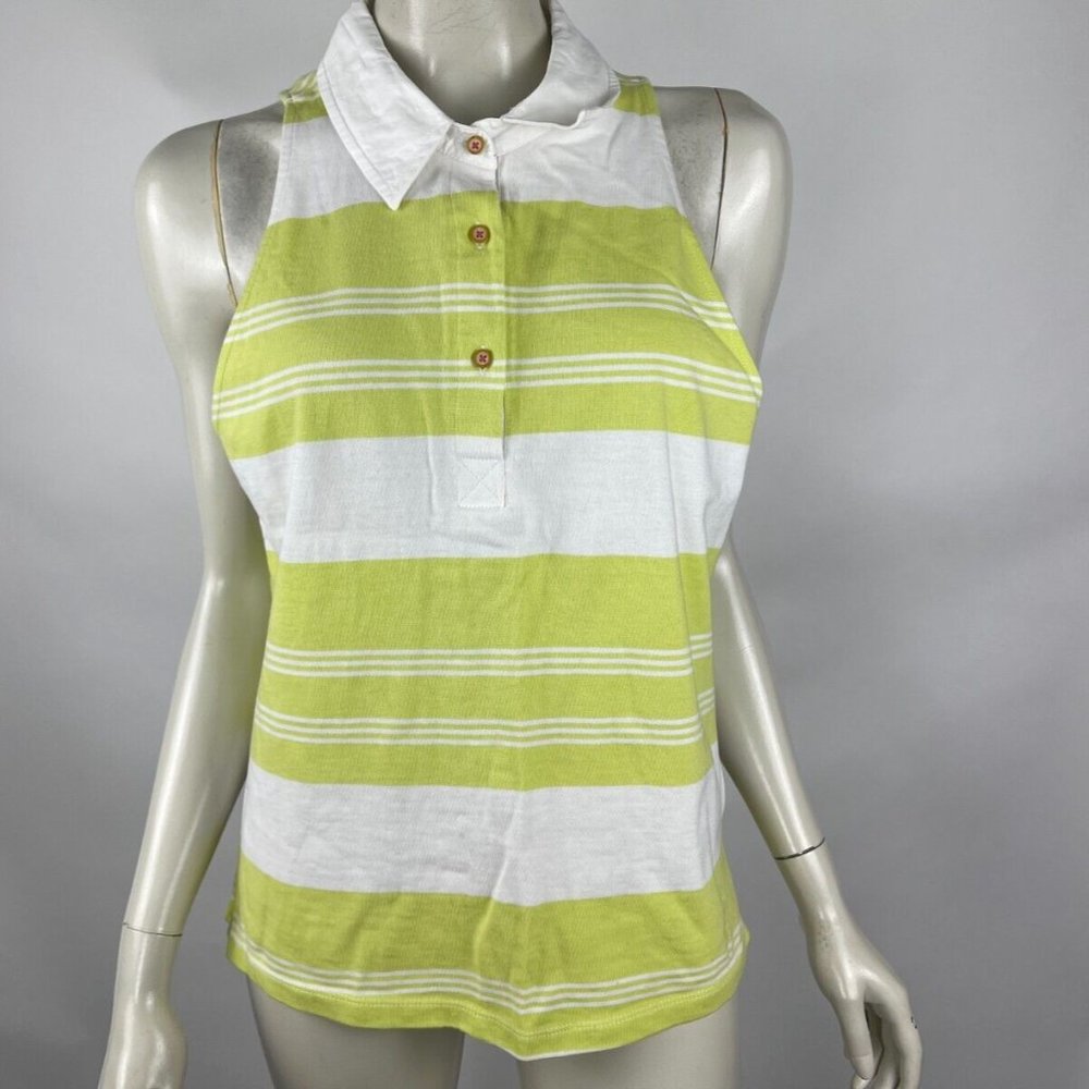 Anthropologie Maeve‎ Maeve Rigby Polo Tank Women L Collared Sleeveless Shirt